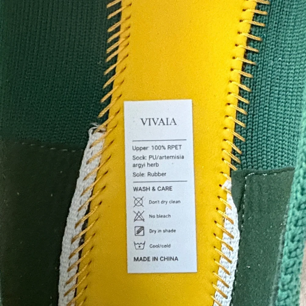 Vivaia Square Toe Margot V-Cut Woven Comfort Flats Forest Green Women EU 43 Wide - Picture 10 of 12